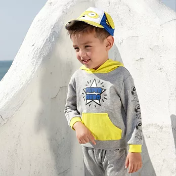 【SNOOPY】星星撞色拼接連帽上衣90麻灰