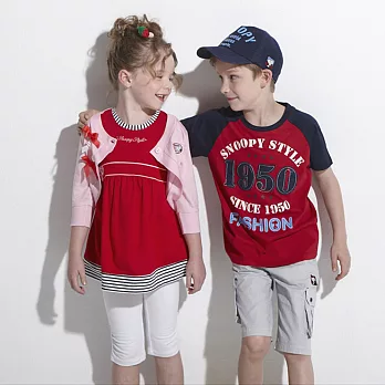 【SNOOPY】休閒大口袋六分褲120藍