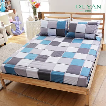 DUYAN《藍調未眠夜》單人二件式精梳純棉床包組