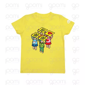 GOOMI X UPUP舉牌小人【我愛爸爸】涼感短T1-2Y亮黃