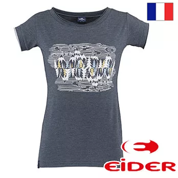 法國【EiDER】女排汗透氣抗UV短袖T恤 / 5EIV2962L夜影色