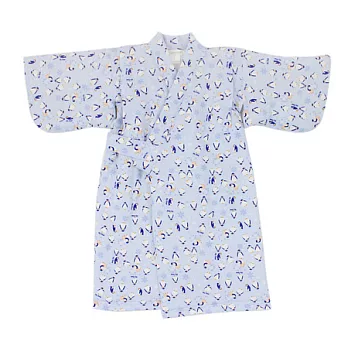 【愛的世界】純棉舖棉日式和服-台灣製-淺藍色