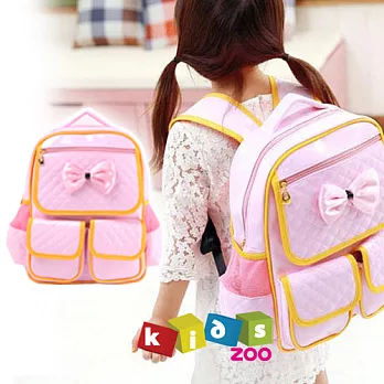 【酷包袋】可愛淑女粉色系兒童後背書包_黃邊