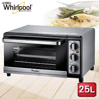 Whirlpool惠而浦 25公升不鏽鋼旋風烤箱 WTO250DB