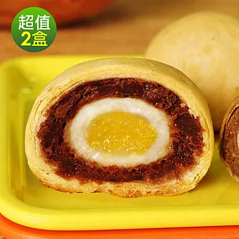 樂活e棧 素食月餅三低麻糬月皇酥禮盒(6入/2盒)-奶素
