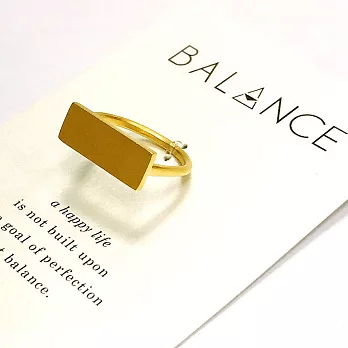Dogeared 平衡骨戒指 BALANCE 金色寬版造型 個性百搭款 附原廠盒5號