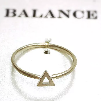 Dogeared 平衡骨 迷你三角形 銀色戒指 完美平衡 Balance 附原廠盒5號
