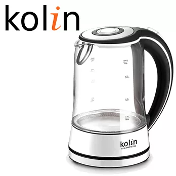 歌林Kolin-LED繽彩玻璃快煮壺(1.8L)KPK-MN1829G