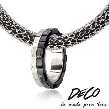 DECO X MASSA-G【巴黎伸展台】黑墬搭配X1合金鍺鈦項鍊古銅金-47cm