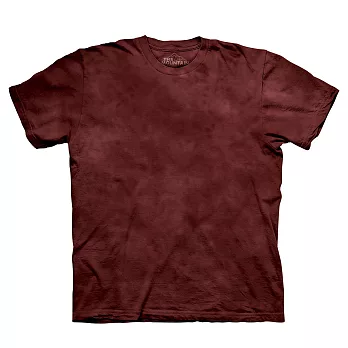 【摩達客】美國進口The Mountain純棉 暗棕紅 環保藝術波紋底紮染T恤[現貨+預購]S大人版