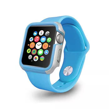 Ozaki O!coat Shockband Apple Watch 38mm 邊緣防撞保護殼-藍色