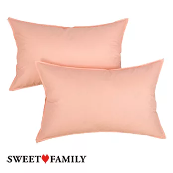 【SWEET FAMILY】甜蜜家庭 100% MIT 天然水鳥羽絨枕活力橘