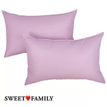 【SWEET FAMILY】甜蜜家庭 100% MIT 天然水鳥羽絨枕夢幻紫