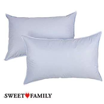 【SWEET FAMILY】甜蜜家庭 100% MIT 天然水鳥羽絨枕天空藍