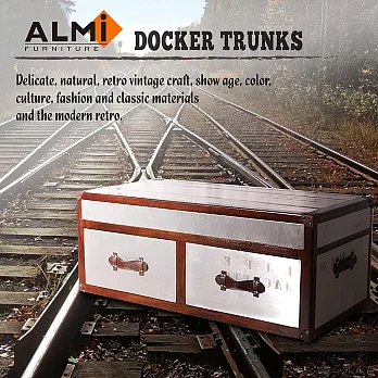 【ALMI】DOCKER TRUNKS- TABLE BASSE 100X50 二抽咖啡桌