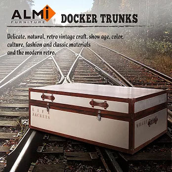 【ALMI】DOCKER TRUNKS- TABLE BASSE 120X70 個性掀蓋大咖啡桌