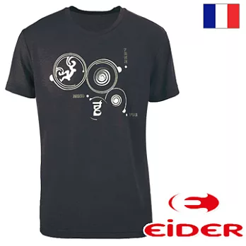 法國【EiDER】男排汗透氣短袖圓領衫 / EIT1554S夜灰色