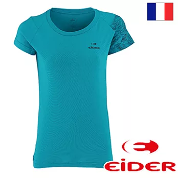 法國【EiDER】女排汗透氣抗UV短袖T恤 / 5EIV2960S海藍色