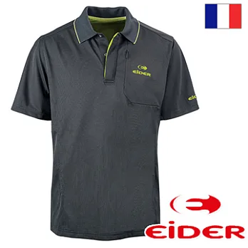 法國【EiDER】男排汗透氣抗UV拼色短袖POLO衫 / EIT15562XL深灰