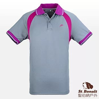 【聖伯納 St.Bonalt】男-吸排超涼感運動POLO衫(2601)S灰色