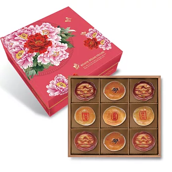 白木屋-粉牡丹中秋禮盒×2盒紅色