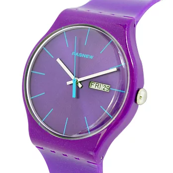PASNEW 401A 繽紛馬卡龍彩針驚豔色系錶高貴紫
