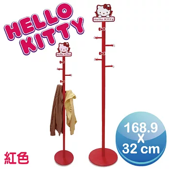 Hello Kitty 台灣製DIY木質衣帽架(三麗鷗正版授權)-紅色