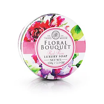 英國FLORAL BOUQUET奢華香皂(紅玫瑰Red Rose)
