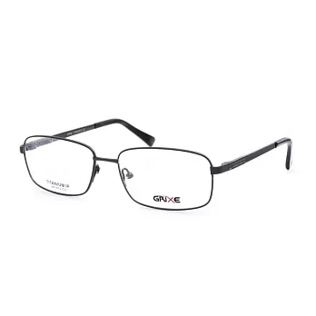 GRIXE 輕量鈦合金 商務方框平光眼鏡1015-C2灰