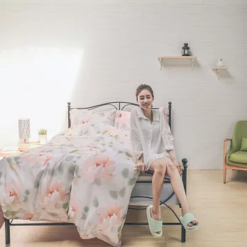 【PRIMARIO】100%天絲 加大美式被套床包枕套四件組-微戀南風