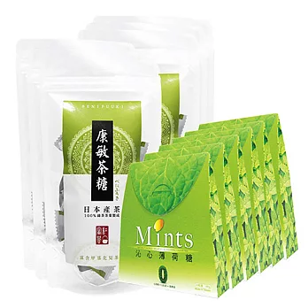 沁心薄荷糖 (20顆/6盒)+康敏茶糖 (20顆/共6盒)