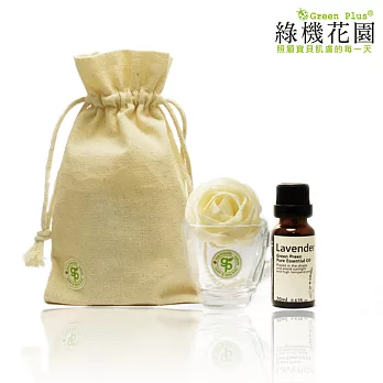 【綠機花園GreenPlus】手工玫瑰花擴香組（薰衣草精油20ml）