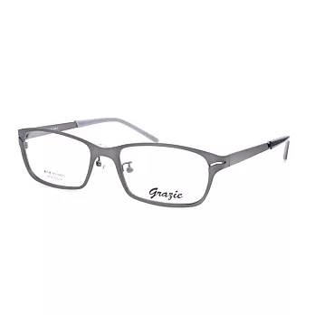 GRAZIE 簡約有型 流行方框前掛式平光眼鏡9816-4灰