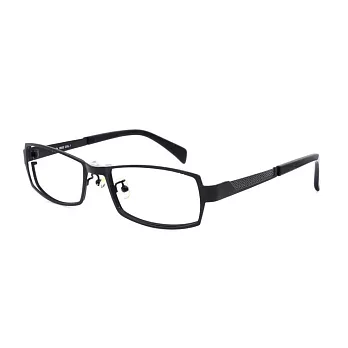 GRAZIE 低調貴氣 流行方框前掛式平光眼鏡9822-1黑