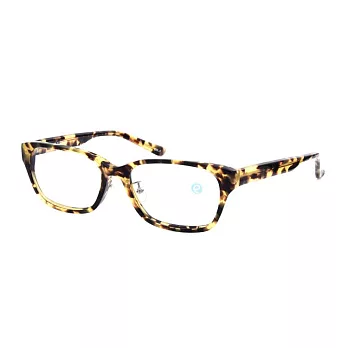 GRAZIE 豹紋紋路 流行方框粗邊平光眼鏡G1104-C4黃
