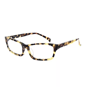 GRAZIE 豹紋紋路 流行方框粗邊平光眼鏡G1108-C4黃