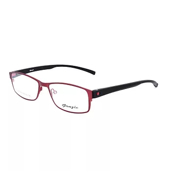 GRAZIE 輕量簡約 流行方框平光眼鏡M8004-C4紅/黑