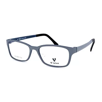 VISION 繽紛 流行潮流方框粗邊平光眼鏡VA-2001-C3灰深藍