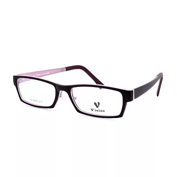 VISION 繽紛 流行潮流方框粗邊平光眼鏡VA-2009-C7深紫淺紫