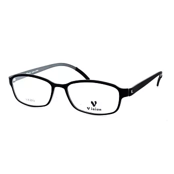 VISION 繽紛潮流 流行方框粗邊平光眼鏡VA-2012-C3灰深藍