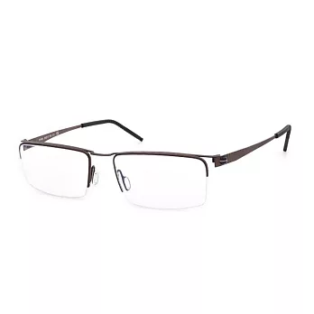 FACETALK超輕極簡設計 鈦金屬半框近視平光眼鏡FT103-C3深咖