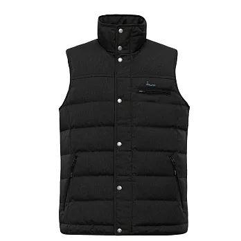 【hilltop山頂鳥】男款蓄熱羽絨背心F25ME7-S羊毛黑