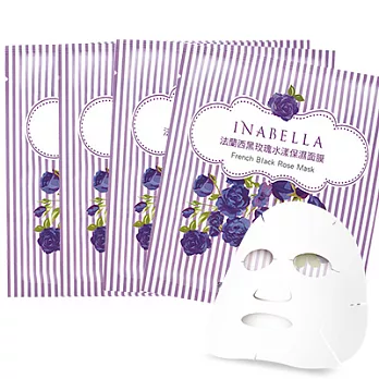 INABELLA黑玫瑰水漾保濕面膜4入