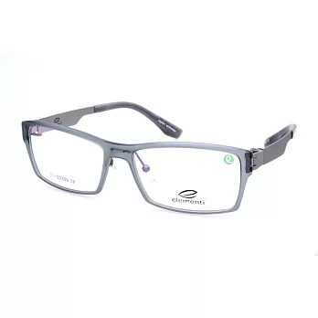 elementi 簡約個性 輕量流行方框平光眼鏡EL20309-12灰