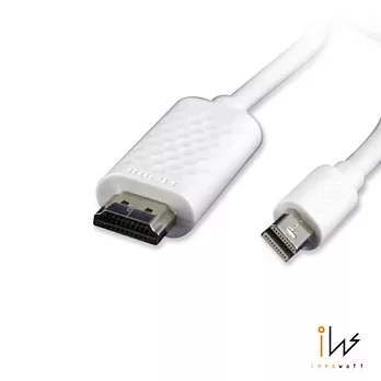 innowatt- 4K Mini DisplayPort對HDMI 傳輸線180cm白色