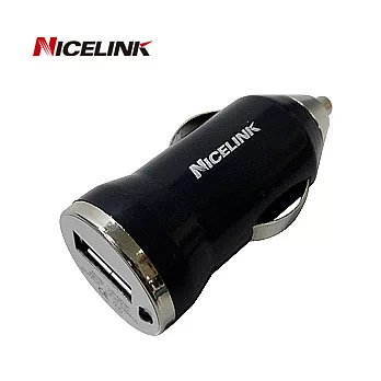 【NICELINK耐斯林克】時尚型單USB 1A車用充電器 US-M03A黑