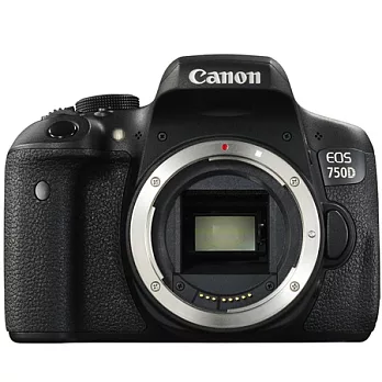 (公司貨)Canon 750D 單機身-送32G記憶卡+吹球拭鏡筆組+保護貼+讀卡機+超柔纖維布+三角斜背包