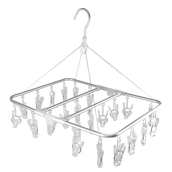 【仙德曼】鋁合金晒架-24夾-2組入