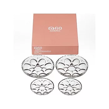 日本Aderia60 圓形透明豆皿組2入