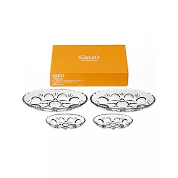 日本Aderia60 橢圓形透明豆皿組2入